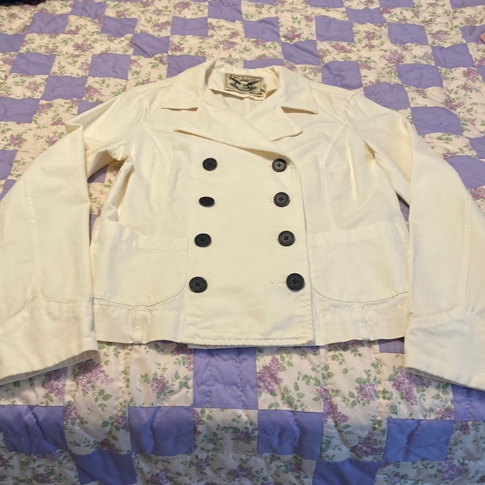 American Living White Blazer